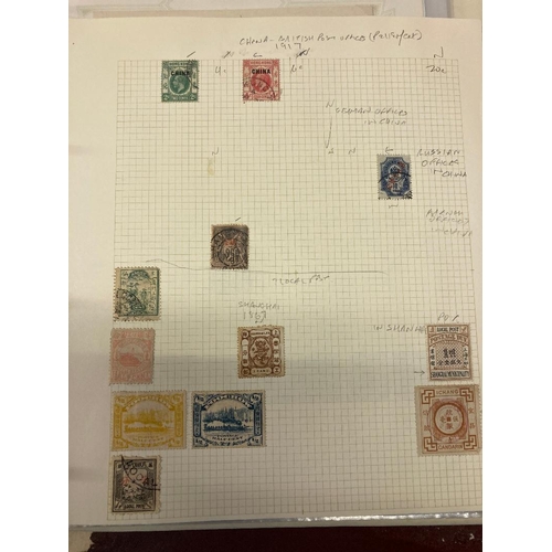 350 - STAMPS CHINA Box with various mint & used on album pages in a stockbook etc. All periods with a few ... 