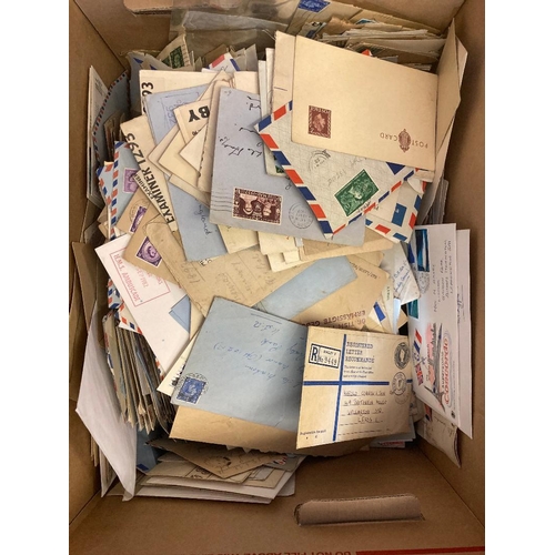 115 - STAMPS POSTAL HISTORY Large box of mixed covers, all sorts in here mainly Commonwealth , including s... 