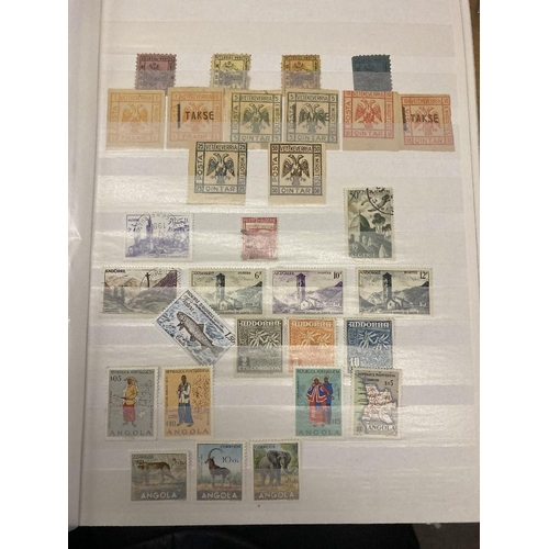 26 - STAMPS Mixed box of eight stock books and albums mainly mint and used Commonwealth but there are som... 