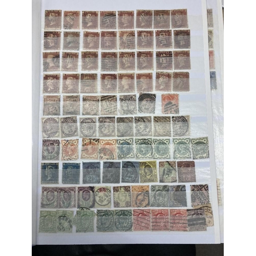 26 - STAMPS Mixed box of eight stock books and albums mainly mint and used Commonwealth but there are som... 