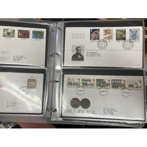 162 - GREAT BRITAIN STAMPS : Box with various albums, stockbooks, cover albums etc. QV used to QEII U/M co... 