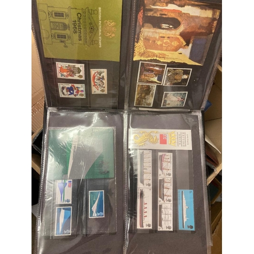 167 - GREAT BRITAIN STAMPS : 1960's to 80's presentation packs, plus some empty albums, Some GB postage