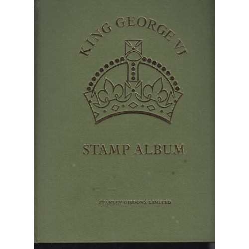 24 - STAMPS GVI Green Crown album, not inter-leaved, part filled, good condition and great starter