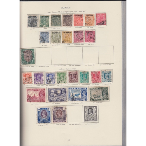 24 - STAMPS GVI Green Crown album, not inter-leaved, part filled, good condition and great starter