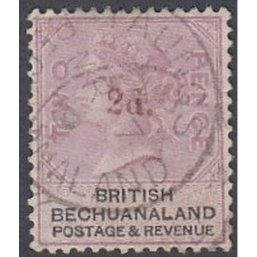 324 - STAMPS BECHUANALAND 1888 2d on 2d lilac and black, fine used with ''curved foot to '2''' variety, SG... 