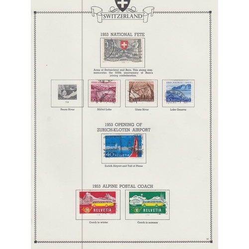 498 - STAMPS SWITZERLAND : Two printed albums, sparsely filled