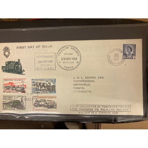 54 - STAMPS Railway covers for Festiniog Railway, various commemorative covers