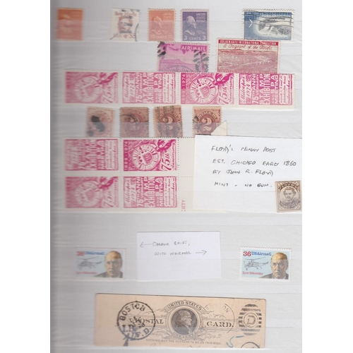 685 - STAMPS USA : Two stock books mainly used including many earlies plus some covers and cards, duplicat... 