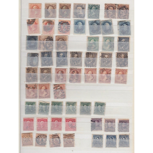 685 - STAMPS USA : Two stock books mainly used including many earlies plus some covers and cards, duplicat... 