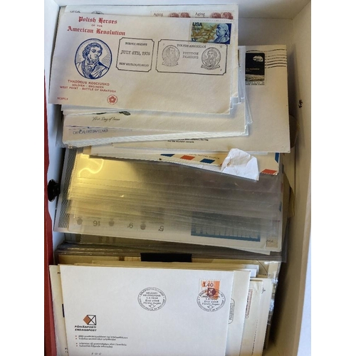 40 - STAMPS Mixed box including GB Presentation packs, pre-stamp covers, including Free Fronts, USA airma... 