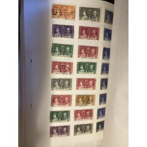 49 - STAMPS Small Glory Box of stamps on pages, old approval books, stock book etc mainly British Commonw... 