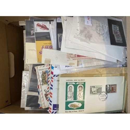 7 - STAMPS All World box of album pages and old auction lots plus some old club books, massive potential... 