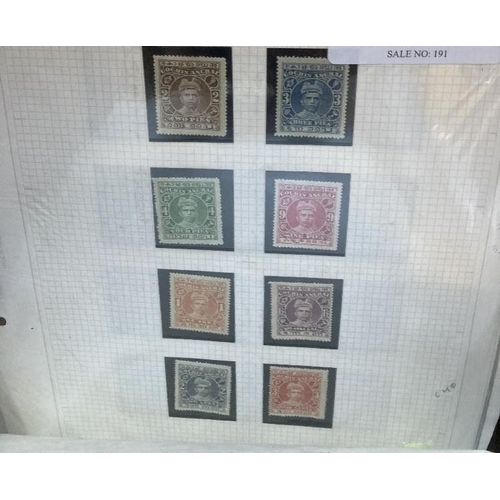 7 - STAMPS All World box of album pages and old auction lots plus some old club books, massive potential... 