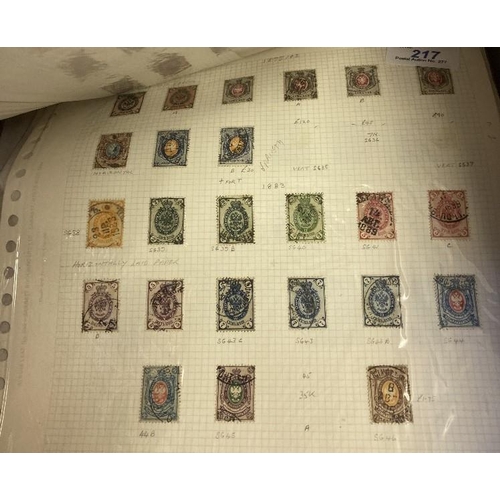 8 - STAMPS Mixed box of album pages and old auction lots, plus some GB Presentation Packs, China on page... 