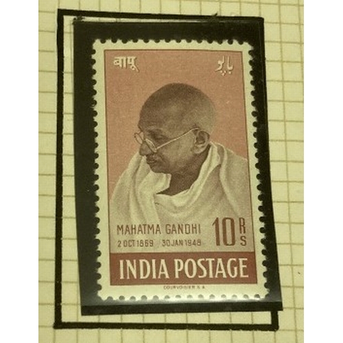6 - STAMPS Mixed lot of albums and stock books, including a good mint India collection with Ghandi 10r, ... 