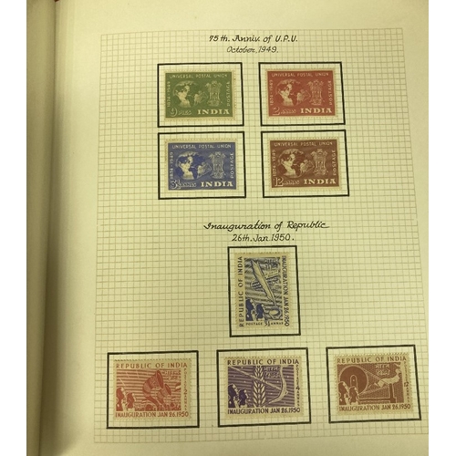 6 - STAMPS Mixed lot of albums and stock books, including a good mint India collection with Ghandi 10r, ... 