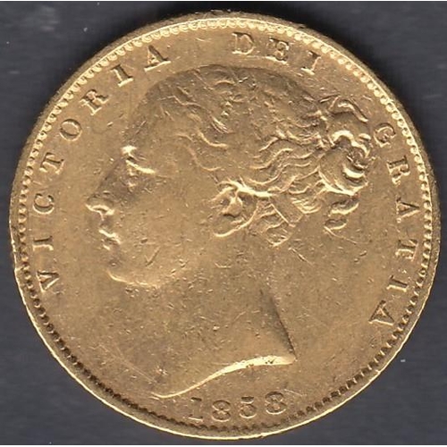 148 - COINS : 1858 Gold Sovereign in fine condition