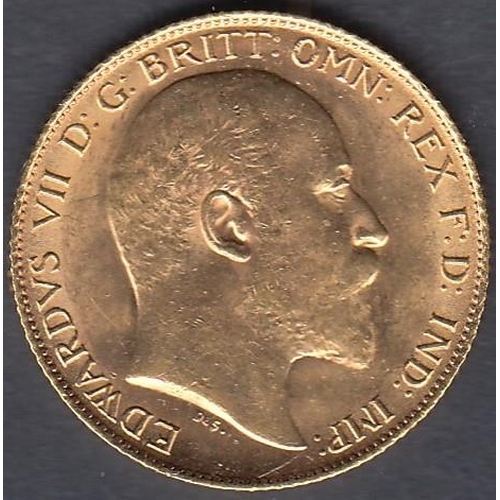 149 - COINS : 1908 Edward VII Gold Half Sovereign fine condition