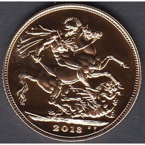 161 - COINS : 2013 Uncirculated Gold Sovereign in special box