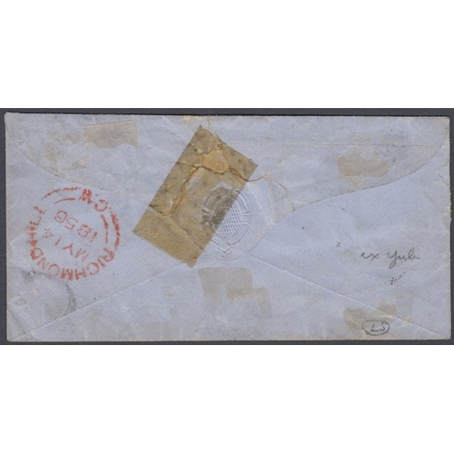 210 - STAMPS POSTAL HISTORY CANADA 1856 cover with 4 margin 3d imperf cancelled by Collingwood Harbour CDS... 