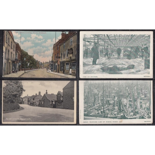 223 - POSTACARDS Album of Lincolnshire postcards showing street scenes & views (220 postcards)