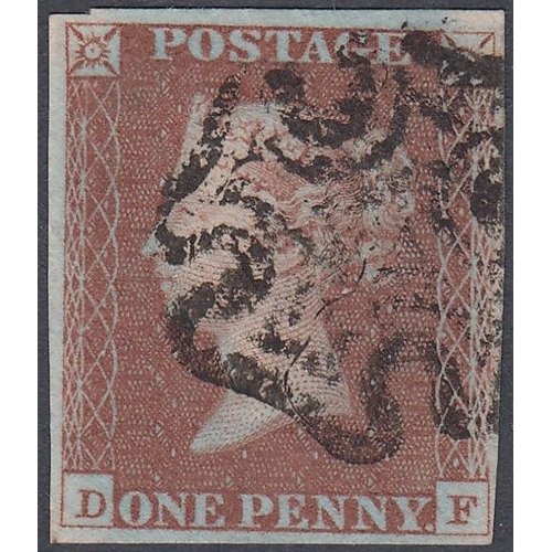 271 - STAMPS PENNY BLACK Plate 11 (ELEVEN) lettered DF, fine three margin example matched to Penny Red of ... 