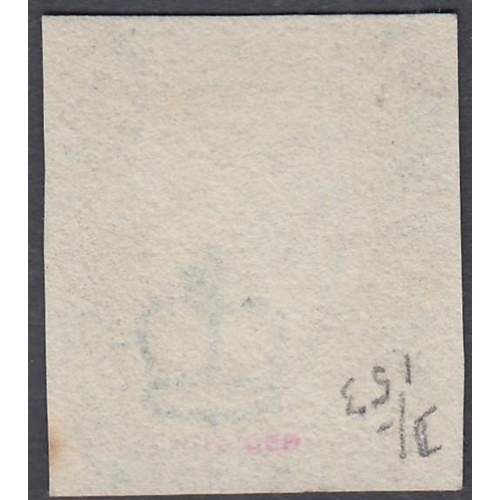 272 - STAMPS 1840 TWO PENNY BLUE Plate 1 (FJ) four margin example cancelled by black MX