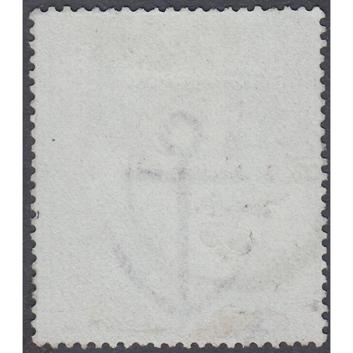 292 - STAMPS GREAT BRITAIN 1882 5/- Rose Blue Paper.  A superb used example with upright Bournemouth CDS S... 