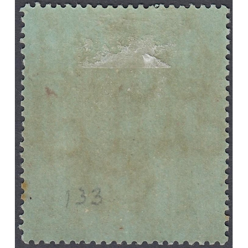 526 - STAMPS SIERRA LEONE 1912-21 10/- Carmine & Yellow-Green/Green.  A mounted mint example SG 127b