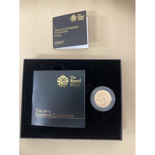 161 - COINS : 2013 Uncirculated Gold Sovereign in special box