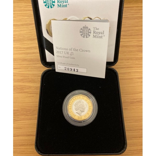 146 - COINS : 2017 Nations of the Crown £1 Silver Proof in Royal Mint box