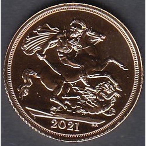 167 - COINS : 2021 Gold Sovereign , uncirculated