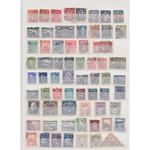 11 - STAMPS : EUROPE fine used collection in blue stockbook, Latvia, Germany,, Switzerland, France etc