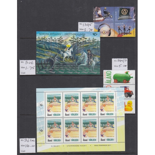 404 - STAMPS FINLAND Aland 1990s and 2000s U/M range including booklets on stock pages PTSA £133