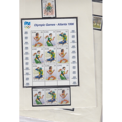 463 - STAMPS IRELAND 1995 to 1999 U/M and F/U on a bundle of album pages cat £302