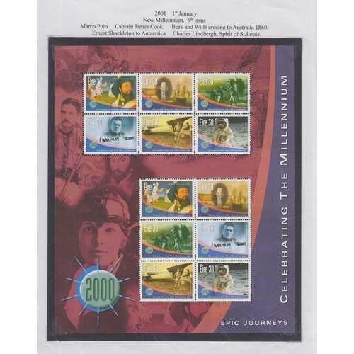 464 - STAMPS IRELAND 2000 to 2007 U/M and F/U on a bundle of album pages cat £268