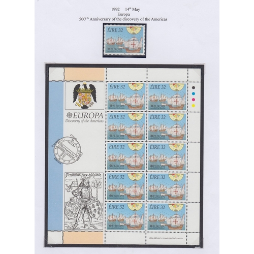 462 - STAMPS IRELAND 1991 to 1994 U/M and F/U on a bundle of album pages cat £231.