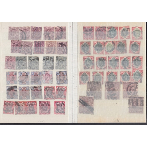 296 - STAMPS GREAT BRITAIN Small stockbook of used EDVII various shades values to 2/6