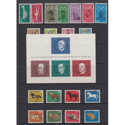 420 - STAMPS GERMANY Fine used collection in red ring binder with sets and mini sheets, no duplication