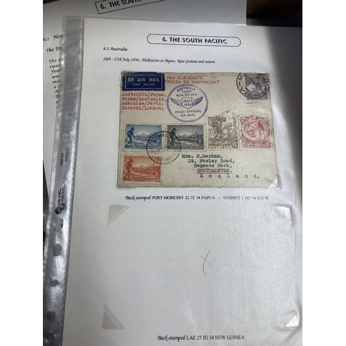 218 - STAMPS POSTAL HISTORY WORLD, box with a selection of first flights, commercial airmail etc including... 