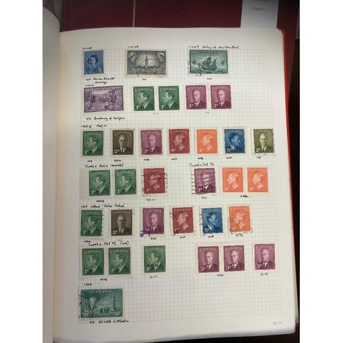 370 - STAMPS CANADA QV to QEII collection in an album and stockbook with mint and used issues with many us... 