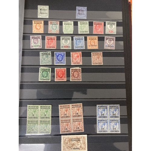 50 - STAMPS : Two stock books of World stamps including early GB, noted to include Morocco Agencies mint ... 