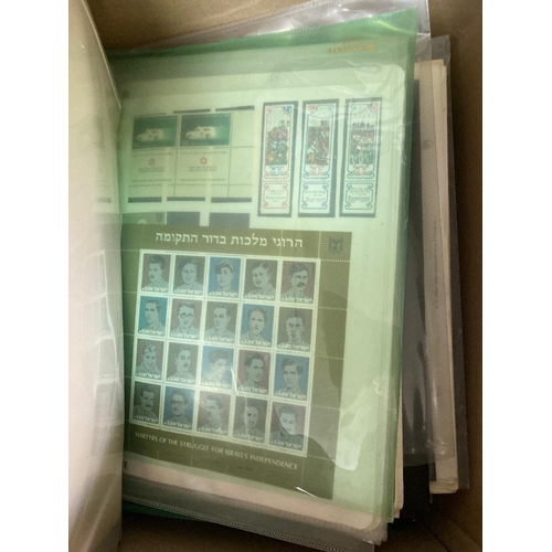 56 - STAMPS : Mixed box with accumulations of stamps sorted into countries, Poland, South Africa, Pakista... 