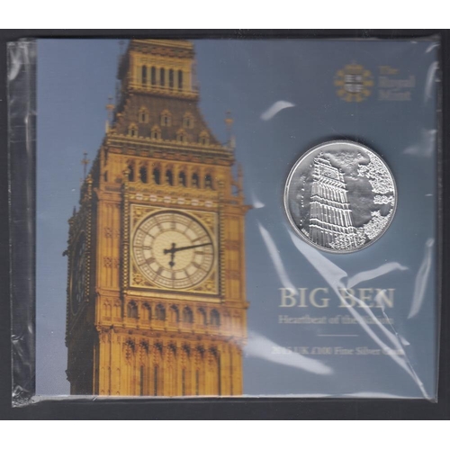 135 - COINS : 2015 £100 Silver Big Ben UNC coin in Royal Mint packaging