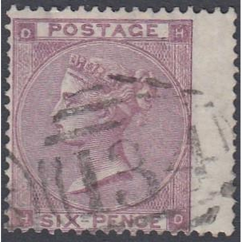 280 - STAMPS GREAT BRITAIN 1862 6d Lilac FINE USED.  SG 84