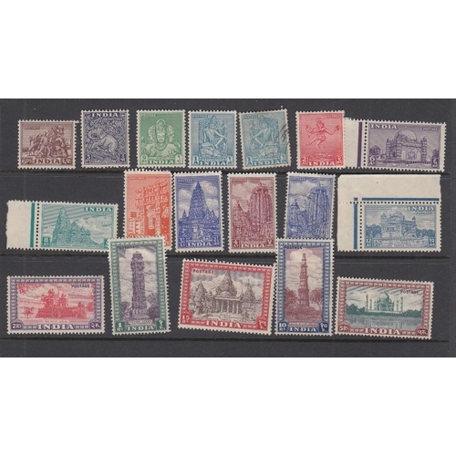 461 - STAMPS INDIA 1949 mounted mint set to 5rs SG 309 -322 (4A IS USED)