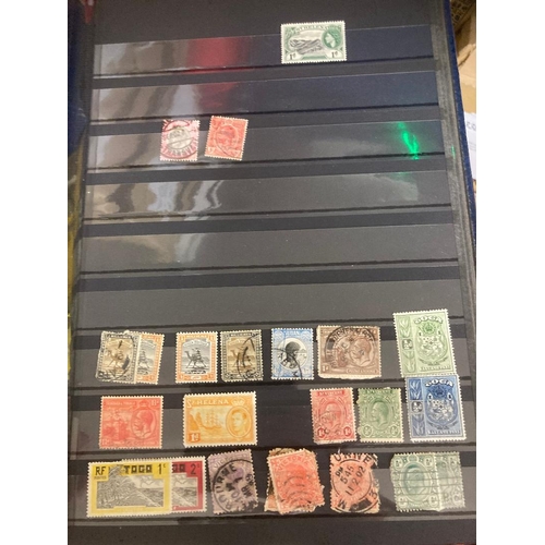 59 - STAMPS : Mixed box of albums and collections mint and used, Commonwealth, Bavaria, Portugal, France ... 