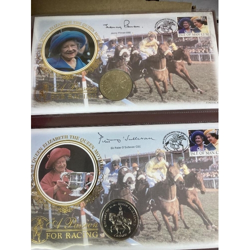 82 - COINS : Couple of albums of Benham coin covers, many signed, plus a couple of other FDC album