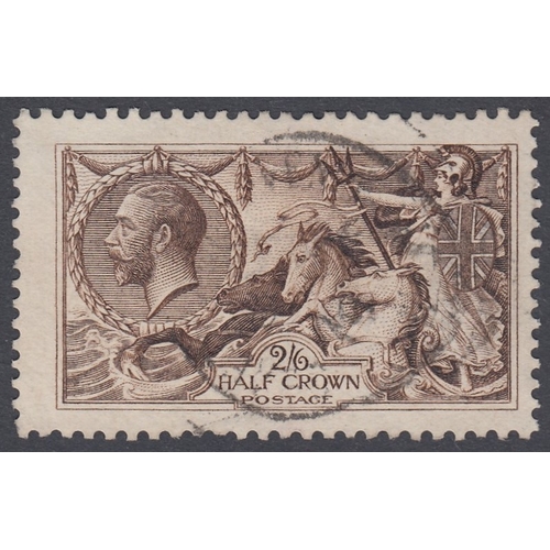 126 - 1913 2/6 Sepia Brown, Very fine used example with CDS SG 400