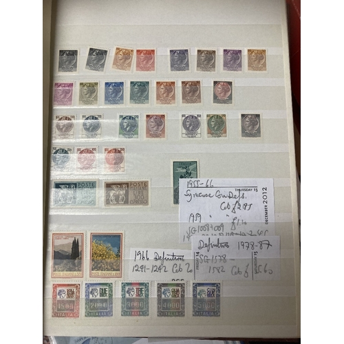 2 - Mixed box of nine stockbooks, mainly mint stamps from Cook Islands, New Zealand, Tristan, Cayman, Ca... 